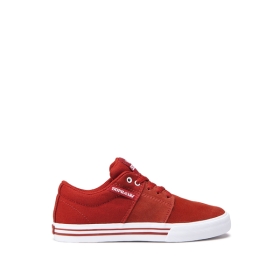 Dětské Nízké Boty Supra STACKS II VULC Bílé | CZ-41574